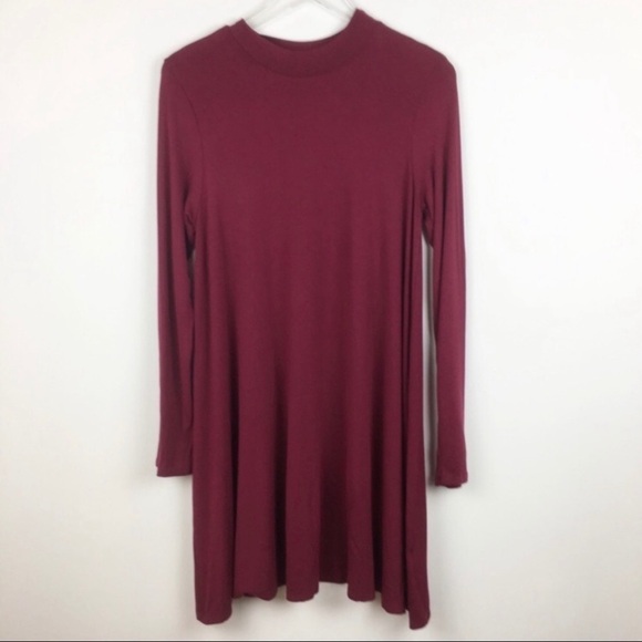 MODCLOTH Sweet Clair Long Sleeve Mock Neck Dress - Picture 1 of 4